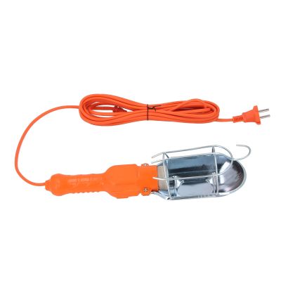 Fafeicy Handheld Work Light, E27 Socket, Adjustable Shade with Hook and 5 m Cable, EU Plug