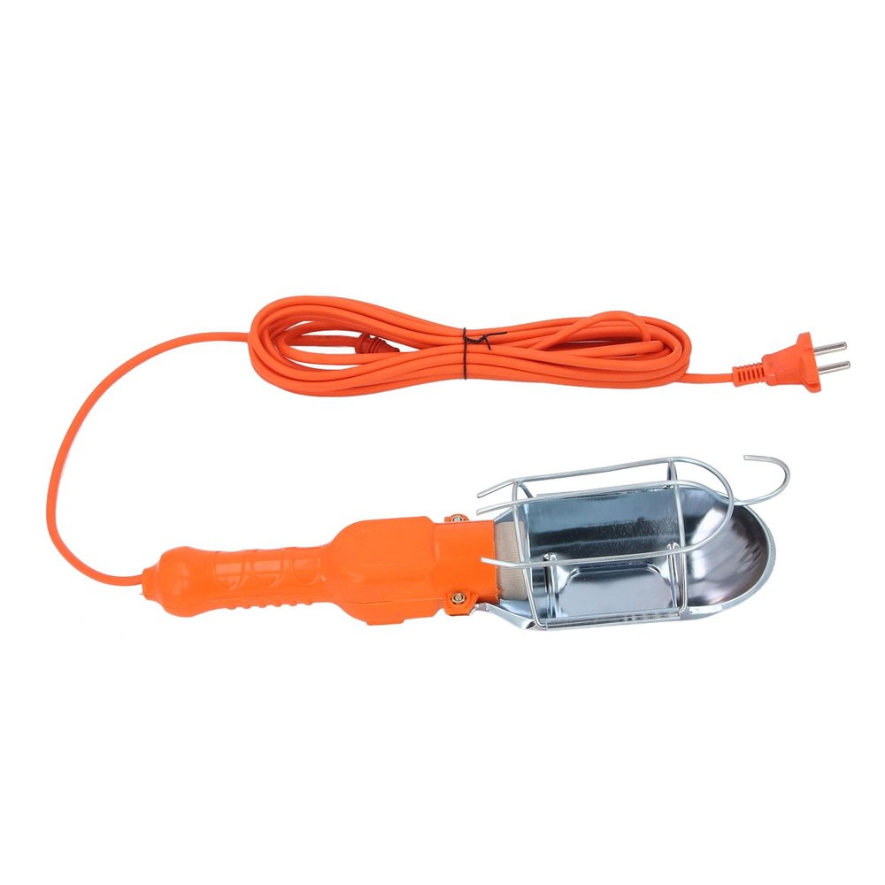 Fafeicy Handheld Work Light, E27 Socket, Adjustable Shade with Hook and 5 m Cable, EU Plug
