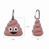 HEEPDD Cute Poop Bag Dispenser, Coffee-Colored Soft Rubber Holder view 2