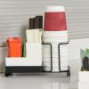 Disposable Cup Holder and Organizer, Black, 20 x 11 x 9 cm view 4