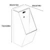 Commercial Stainless Steel Sensor-Flush Urinal for Men, Silver view 2