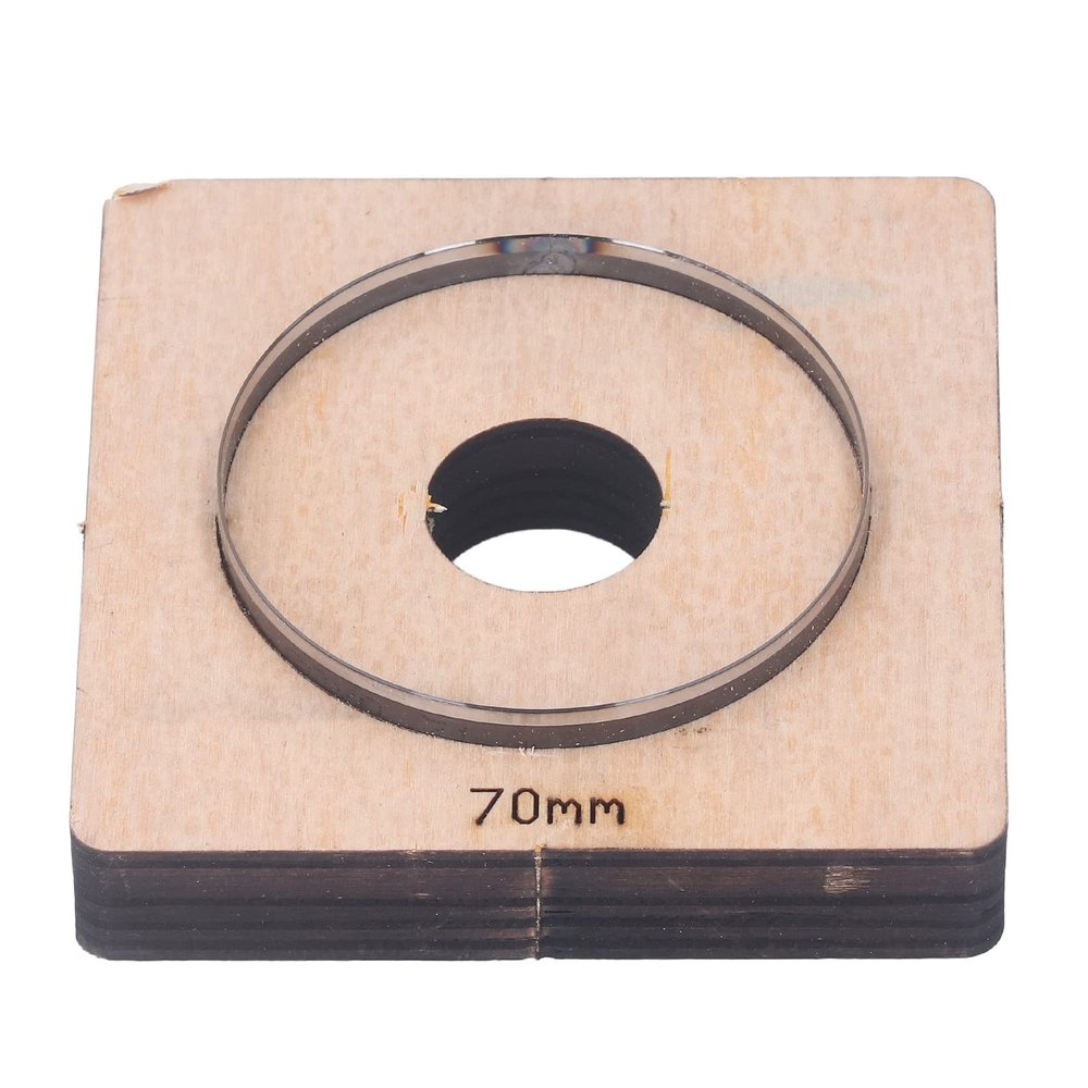 Round Leather Punch Die, 70 mm, Alloy Steel and Birch Wood