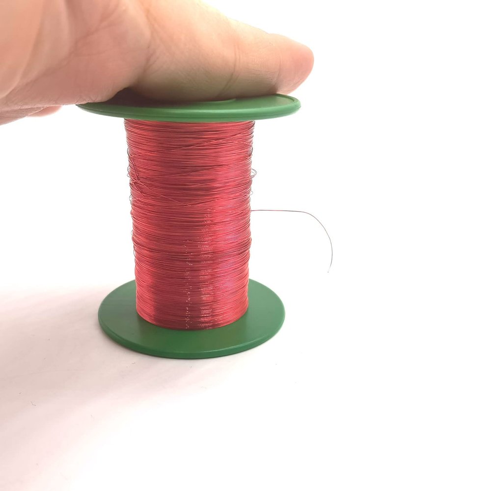 Geeyu 0.65 mm / 1 mm / 0.43 mm Enamel-Coated Copper Winding Wire, 30 / 44 / 40 AWG, QA-1/155 Red Copper Wire for Process Lines (OD 0.85 mm)