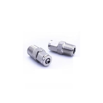 Pangocho Pneumatic Tube Fitting, Female/Male, 1/8, 1/4, 3/8, 1/2 in, 4, 6, 8, 10, 12 mm, Quick Screw Connector, 304 Stainless Steel (10-01, 10 mm-1/8 in, 304 PC)