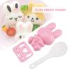 KIMISS Cartoon Rice Mold Set, 3-Piece Sushi Onigiri Maker, Pink view 2