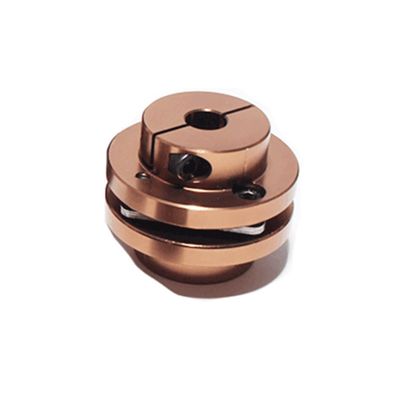 GRASAKY 1-Piece D56 L45 Flexible CNC Motor Coupling, Aluminum Flange Coupler, Grooved Elastic Diaphragm Universal Joint, 10 mm to 17 mm