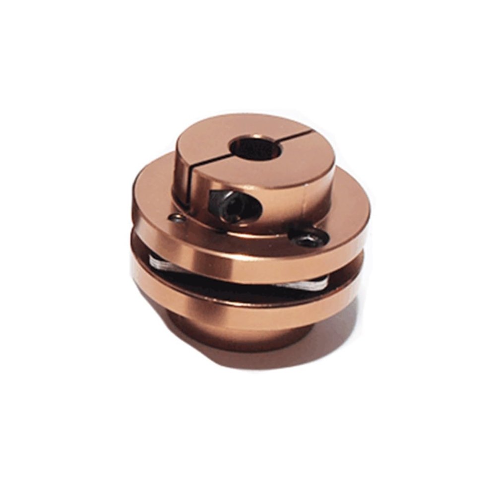GRASAKY 1-Piece D56 L45 Flexible CNC Motor Coupling, Aluminum Flange Coupler, Grooved Elastic Diaphragm Universal Joint, 10 mm to 17 mm