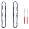 8-Inch Mini Steel Chainsaw Chain Set, 1/4-Inch Pitch, Semi-Chisel, 47 Drive Links, .043-Inch Gauge (1 Set) view 1