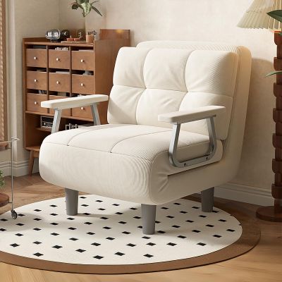 Fabulcozy 3-in-1 Sleeper Chair with Bed Function and 5-Position Adjustable Backrest