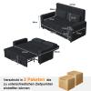 Devoko 2-Seater Sofa Bed, 160 cm Wide, Blue-Black view 2