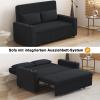 Devoko 2-Seater Sofa Bed, 160 cm Wide, Blue-Black view 3