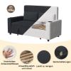 Devoko 2-Seater Sofa Bed, 160 cm Wide, Blue-Black view 4