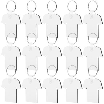 DEARMAMY White MDF Sublimation Keychain Blanks, 40 Pieces