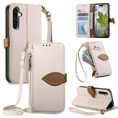 FERLAN Crossbody Wallet Case for Samsung Galaxy A16/A26, White