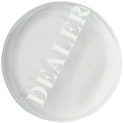 CVUTOVO Crystal Poker Button with Clear Engraving, 1 Pc