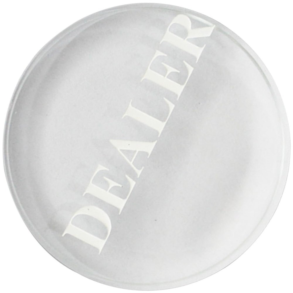 CVUTOVO Crystal Poker Button with Clear Engraving, 1 Pc