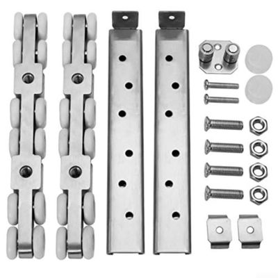 Stainless Steel Sliding Door Track System with 12 Wheels