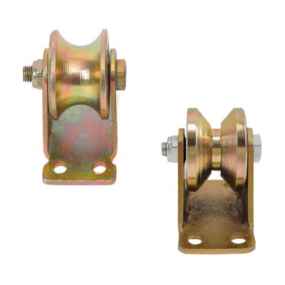 V-Groove Pulley Block with Bracket, 200 kg Capacity, 4-Pack, 60 mm U