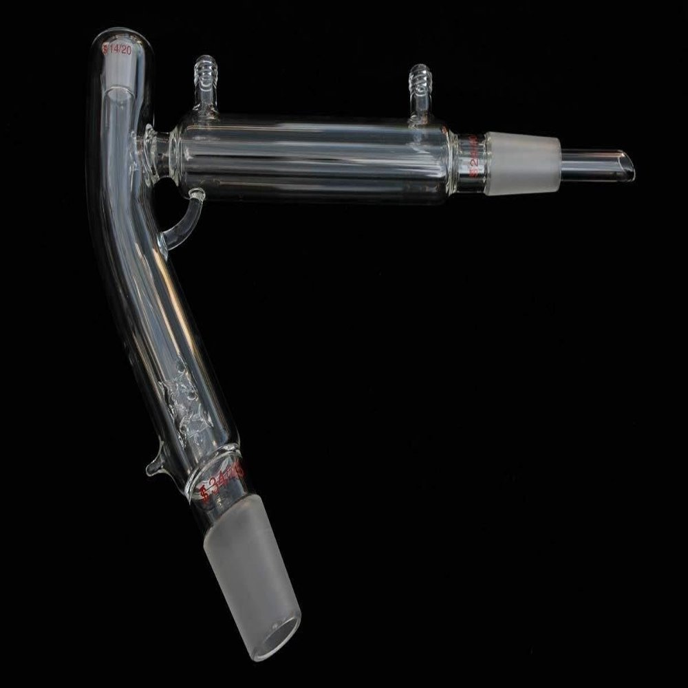 1 Pc 5L Double-Walled Glass Short-Path Distillation Head with 60° Horizontal Vigreux Bend - 24/40 & 34/45 Joints