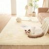 LIHUANE Shaggy High-Pile Rug, 210 x 220 cm, Super Soft, Non-Slip, Cream view 1