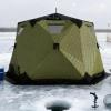 Oiyekntd Instant Pop-Up Windproof Insulated 420D Hexagonal Tent for 5–6 People, Portable Ice Shelter with Stove Jack Floor, for Ice Fishing and Winter Camping, Green view 1