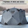 Oiyekntd Instant Pop-Up Windproof Insulated 420D Hexagonal Tent for 5–6 People, Portable Ice Shelter with Stove Jack Floor, for Ice Fishing and Winter Camping, Green view 2