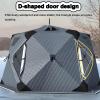 Oiyekntd Instant Pop-Up Windproof Insulated 420D Hexagonal Tent for 5–6 People, Portable Ice Shelter with Stove Jack Floor, for Ice Fishing and Winter Camping, Green view 4