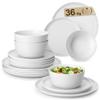 MALACASA LEXI 36-Piece Porcelain Dinnerware Set for 12 view 1