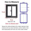 LIMENQIN Sliding Window with Insect Screen, Aluminum Alloy, Gray, 100 x 100 cm view 2