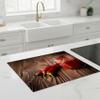 Stovetop Cover 80 x 52 cm – Induction Protective Mat & Glass-Ceramic Cooktop Cover – Chili Sauce Design view 3
