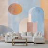 Mid-Century Geometric Boho Non-Woven Photo Wallpaper, 368 x 254 cm view 1