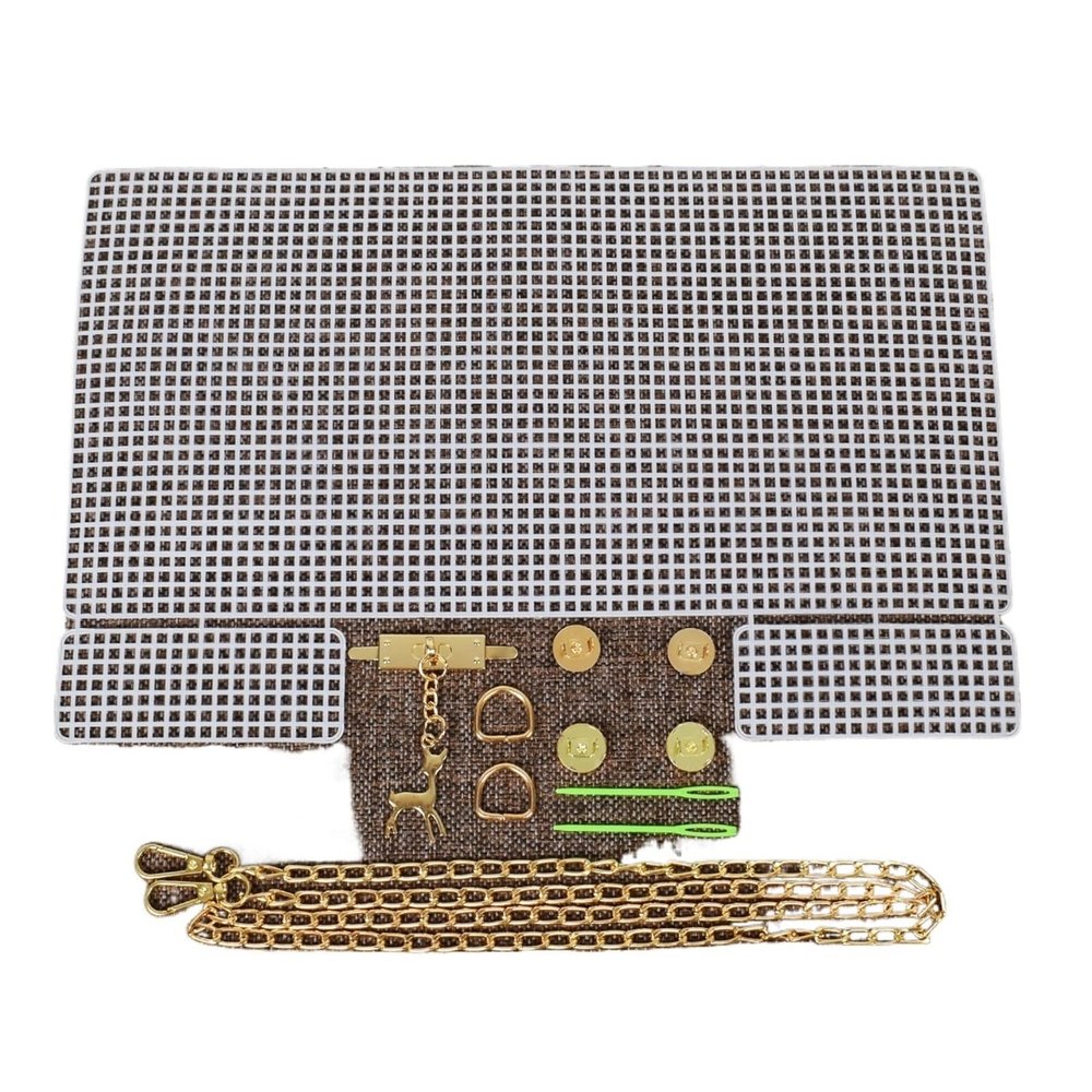 6-Piece Plastic Canvas Bag-Making Kit