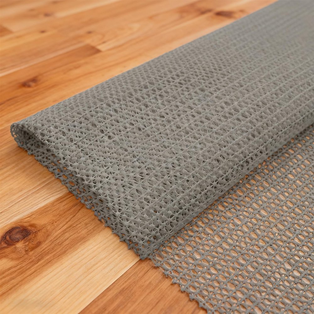 Non-Slip Rug Pad 95 x 300 cm, Washable, Reusable, Cuttable, Gray