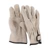 FACAIIO Outdoor Grill Gloves for Camping, Grilling, and Baking, Double-Layer Cowhide, Heat-Resistant, Yellow-Gray view 1