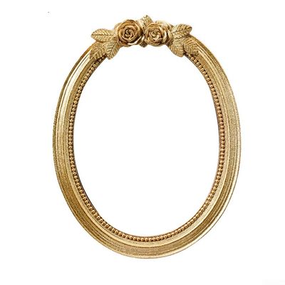 HpLive Oval Gold-Tone Resin Vintage Picture Frame for Home and Office Decor, 7-Inch Photos