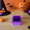 VANZACK Square Wooden Halloween Candy Bowl with Metal Handles view 4