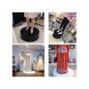 Round Display Pedestal Stand, White, 15.8 x 15.8 in view 3
