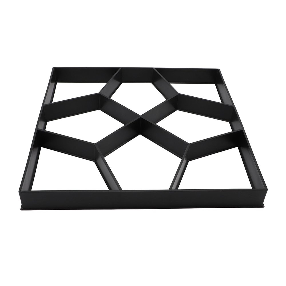 Jiawu ABS Walk Maker, 15.7-Inch Garden Path Paving Mold, Reusable Concrete Stepping Stone Mold, Customizable Patio Decor