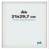 yd. A4 Picture Frame 21 x 29.7 cm, White Woodgrain - Lazio MDF Frame view 1