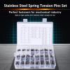 Aramox Spring Pin Set, 280-Piece, 304 Stainless Steel, M1.5–M8, Plastic Box view 4