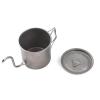 ERYUE Premium Ti Pour-Over Coffee Kettle with Folding Handle and Modern Design for Coffee Lovers (Kettle and Cup) view 2