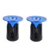 HUIOP 2-Piece Blue Aluminum Bicycle Handlebar End Plugs with Tightening Screws view 1