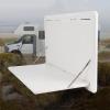 Folding Outdoor Table for RVs, Wall-Mounted, 80 x 45 cm, 25 kg Capacity, White view 1
