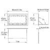 Folding Outdoor Table for RVs, Wall-Mounted, 80 x 45 cm, 25 kg Capacity, White view 2