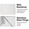 Folding Outdoor Table for RVs, Wall-Mounted, 80 x 45 cm, 25 kg Capacity, White view 3