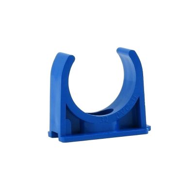 PVC Water Pipe Clamps, U-Shaped PVC-U Pipe Clamps, Multicolor, for 20–110 mm Pipes, 5–50 Pieces (Blue, 40 mm, 5 Pieces)