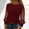 Women's Glitter Sequin Off-Shoulder Long-Sleeve Tunic Top view 2