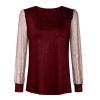 Women's Glitter Sequin Off-Shoulder Long-Sleeve Tunic Top view 3