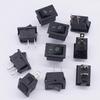 Toggle Switches, 10-Pack Black SPST 2-Pin On/Off Rocker Switches, AC 250 V/6 A, 125 V/10 A, 12.5 x 19 mm view 2