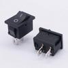 Toggle Switches, 10-Pack Black SPST 2-Pin On/Off Rocker Switches, AC 250 V/6 A, 125 V/10 A, 12.5 x 19 mm view 4